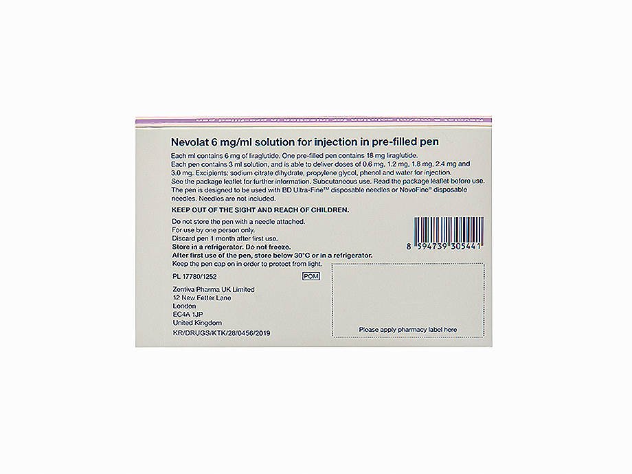 Nevolat injection back image